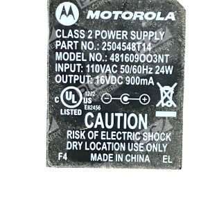 Motorola 481609003NT Class 2 Power Supply 16VDC Charger Adapter 297945039823
