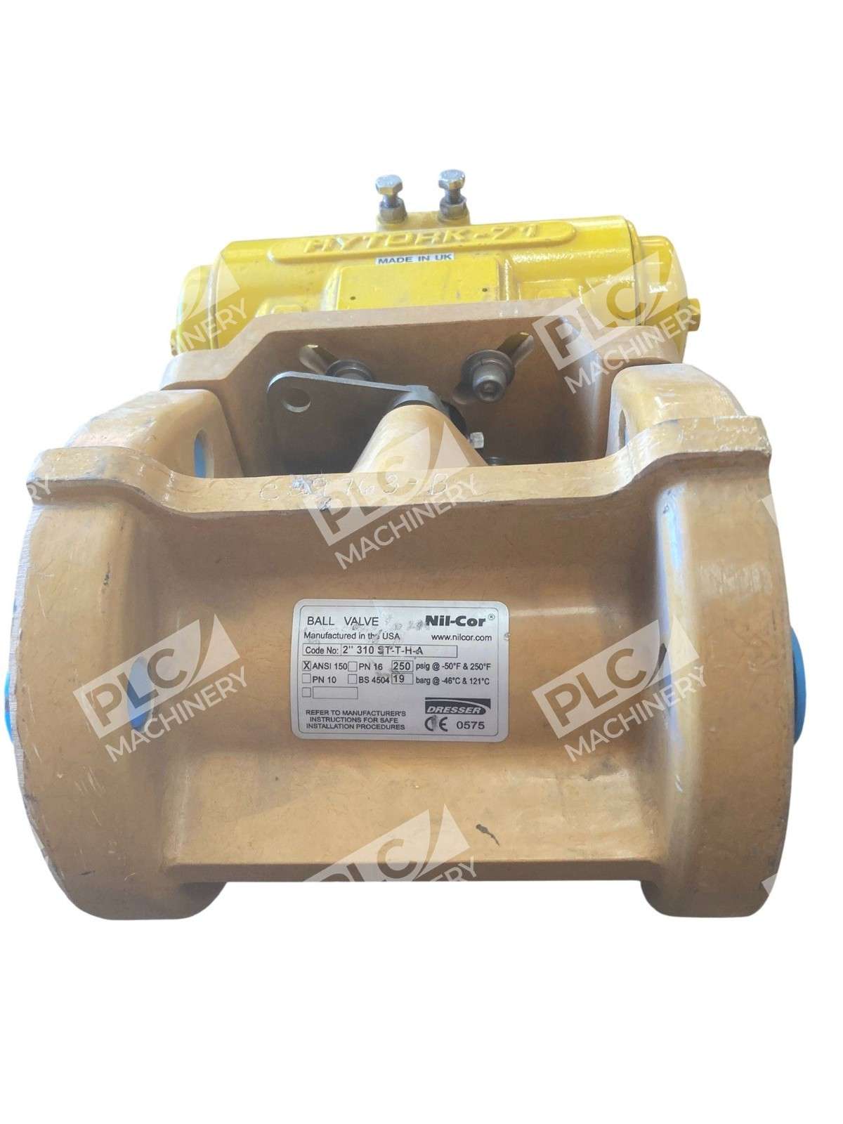 Nil-Cor 2" Fiberglass Ball Valve 310 ST-T-H-A ANSI 150 Dresser HYTORK-71 150 PSI - Image 3