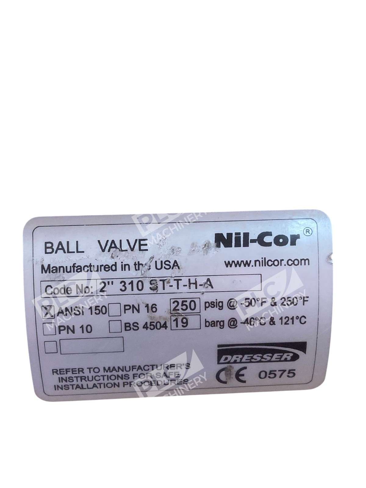 Nil-Cor 2" Fiberglass Ball Valve 310 ST-T-H-A ANSI 150 Dresser HYTORK-71 150 PSI - Image 8