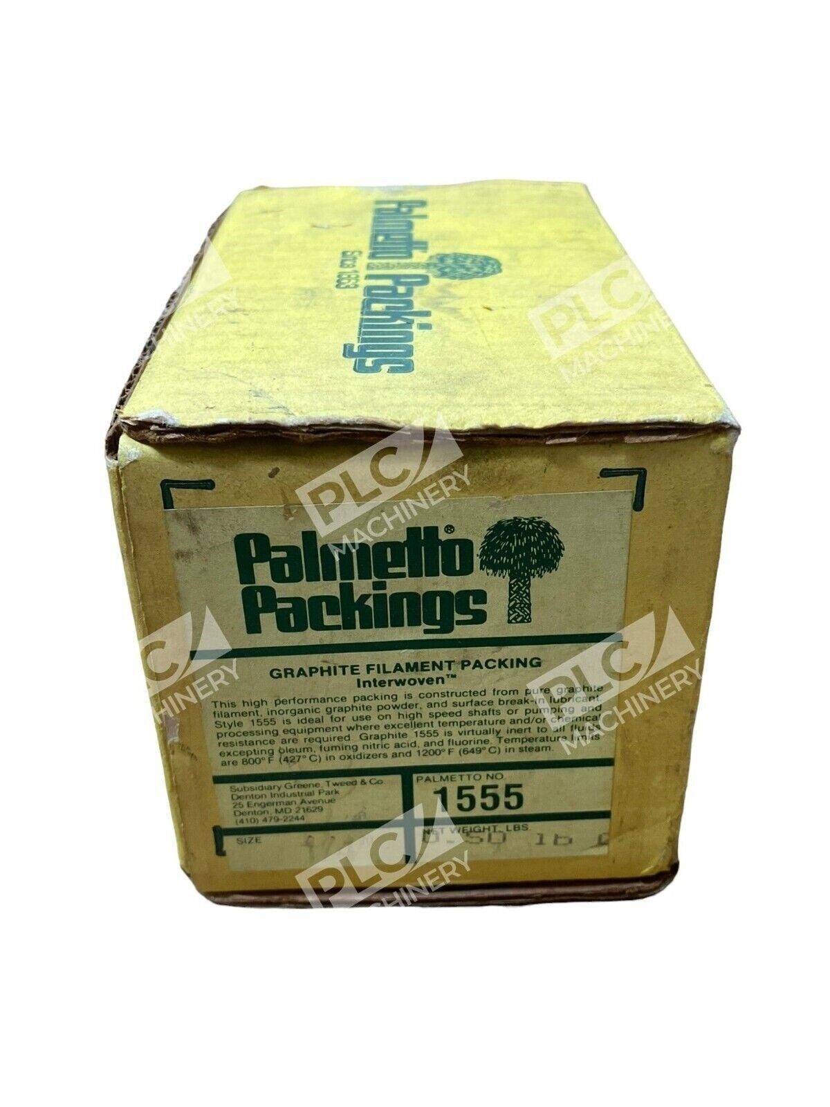 Palmetto Packings 1555 Graphite Filament Packing Interwoven