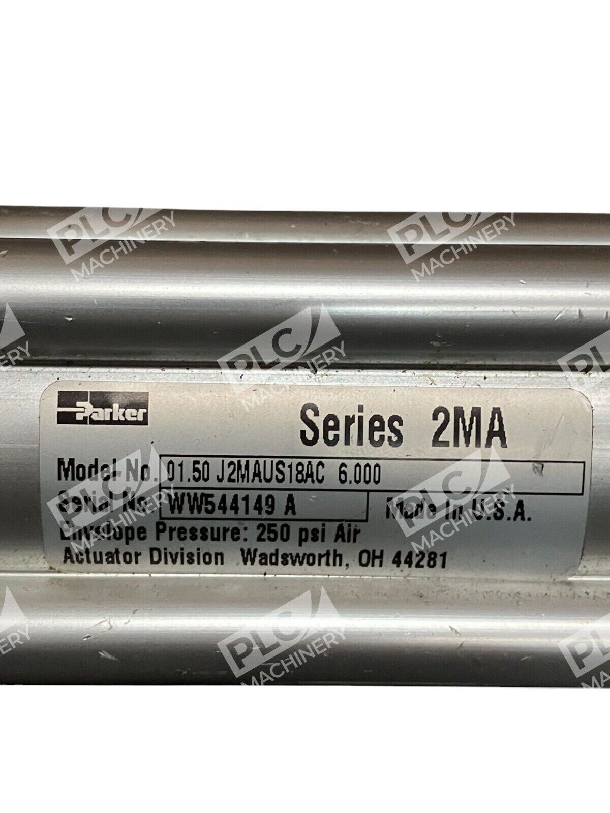 Parker 1.5x6 Series 2MA Pneumatic Cylinder 01.50 J2MAUS18AC 6.000 - Image 4