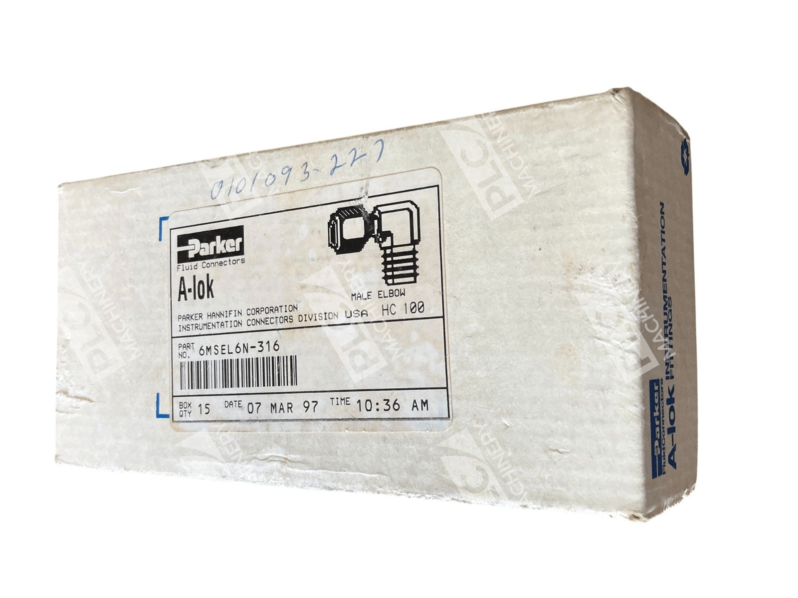 Parker 6MSEL6N-316 A-Lok 90° Male Elbow Compression Tube Fitting (316 SS)