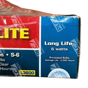 Permalite S 6 6W 130V 25 Pretested Bulbs Candelabra Base Clear L3600 226501523143