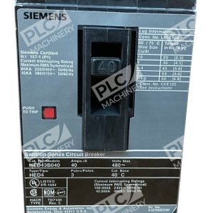 Siemens 40A 3 Pole 480V Sentron Series Circuit Breaker HED43B040
