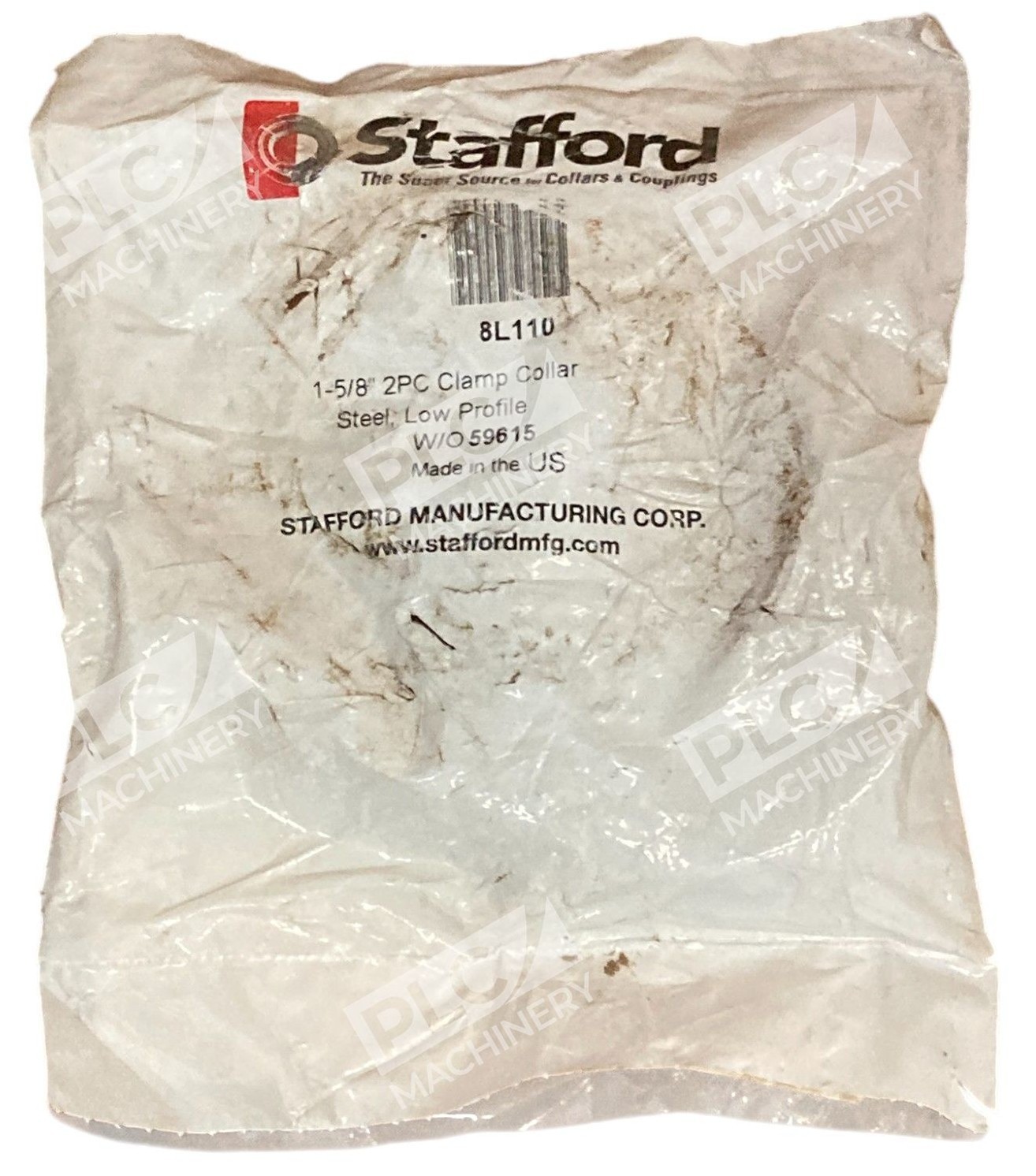 Stafford 1-5/8" 2PC Clamp Collar Steel Low Profile 8L110