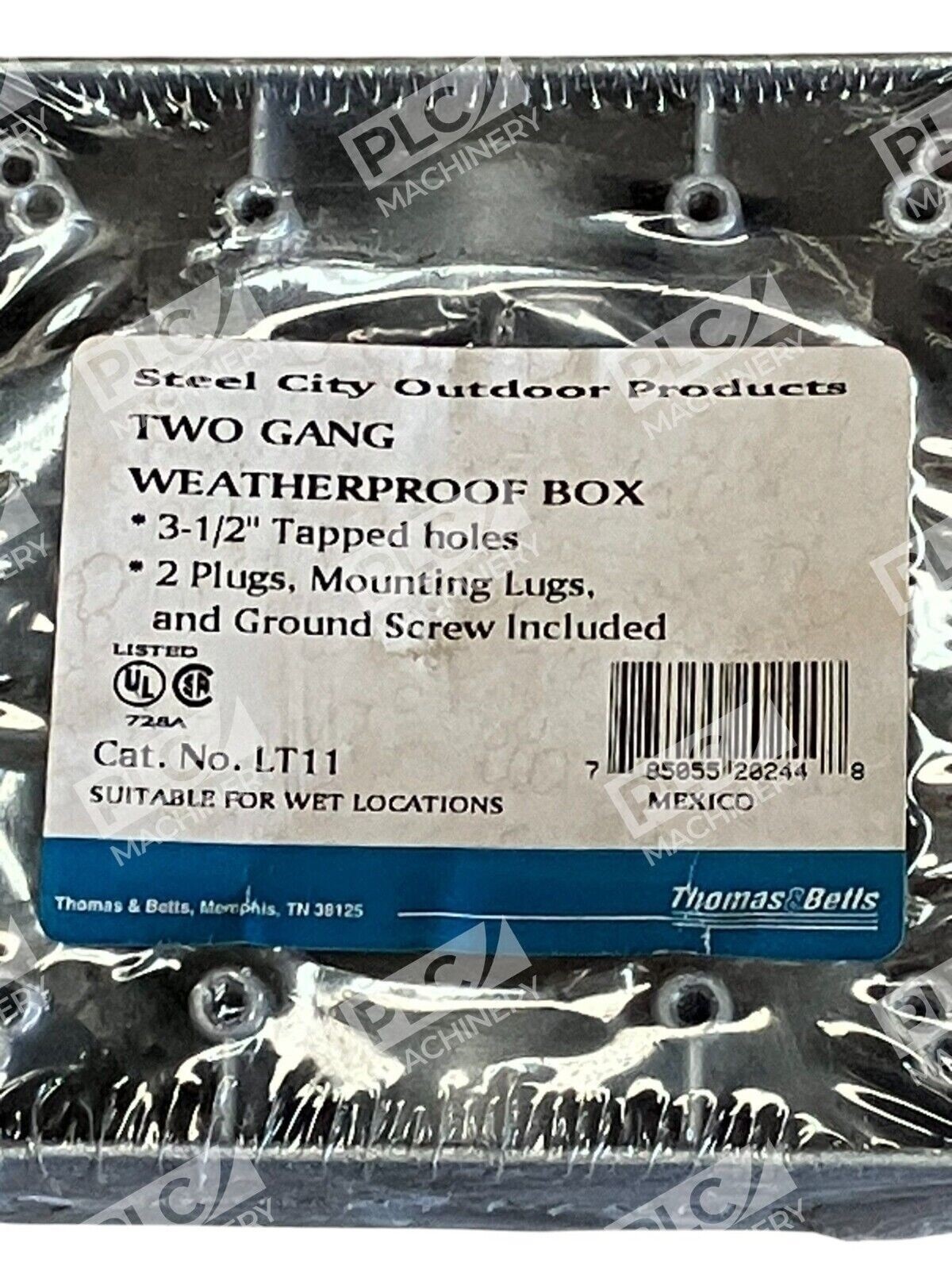 Thomas & Betts T&B 3-1/2" Tapped Holes Two Gang Weatherproof Box LT11 - Image 3