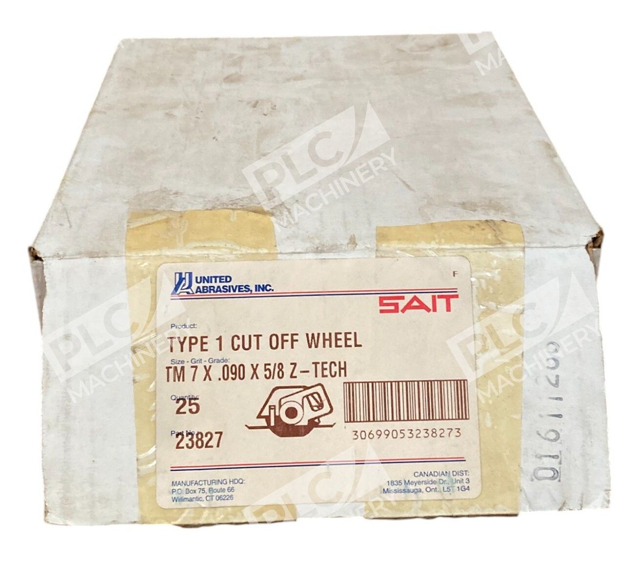 United Abrasives SAIT TM7x0.090x5/8Z-Tech Type 1 Cut Off Wheel 23827 (Box of 25)