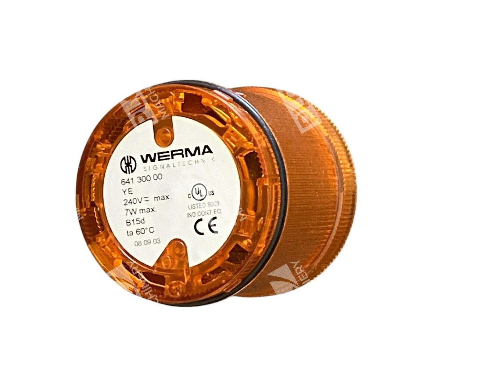 Werma Signaltechnik 7W B15d 240V Yellow Signal Light 641 300 00 - Image 3