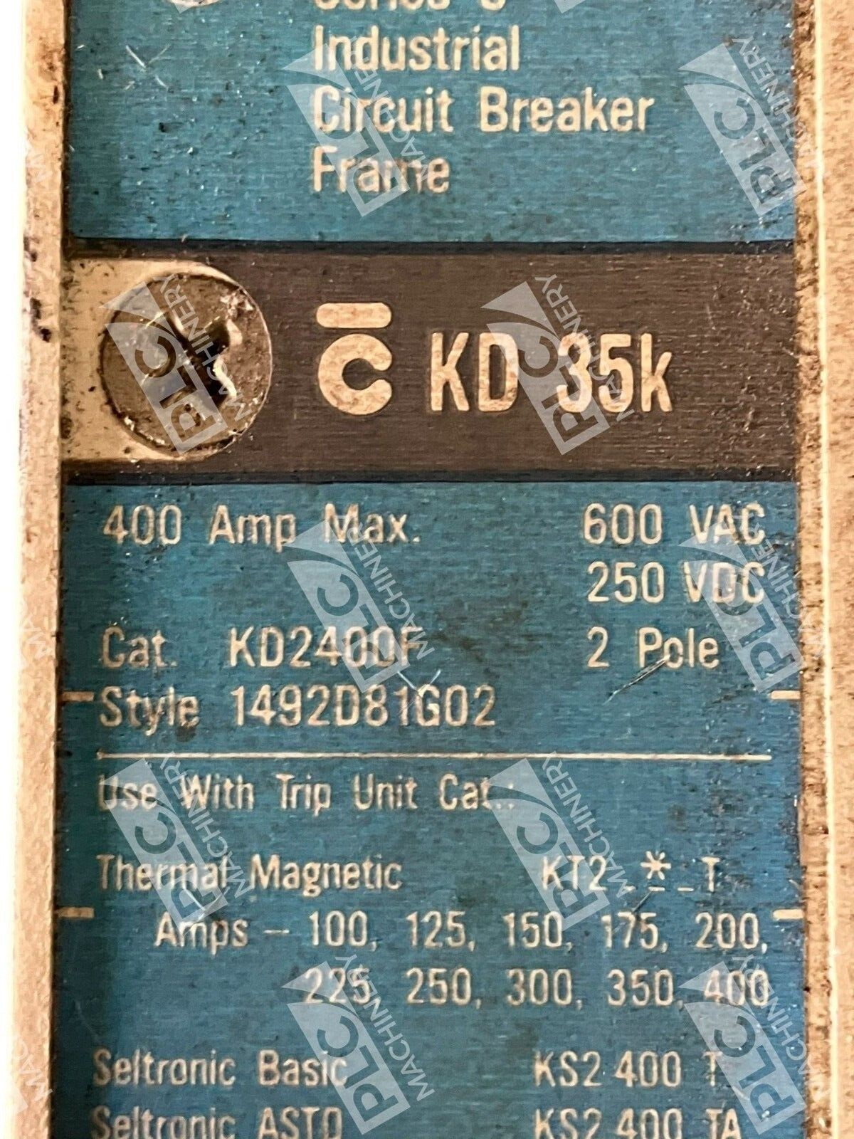 Westinghouse 400A Industrial Circuit Breaker KD2400F /C - Image 4