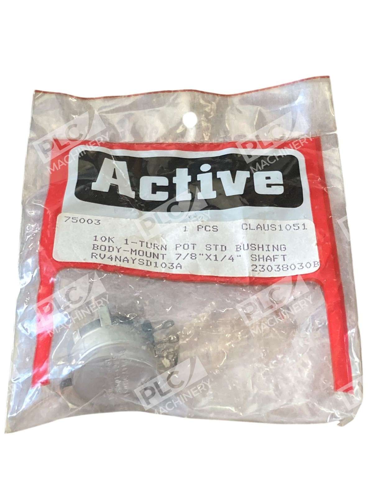 Active RV4NAYSD103A 10K 1-Turn Potentiometer 7/8"×1/4" Shaft CLAUS1051