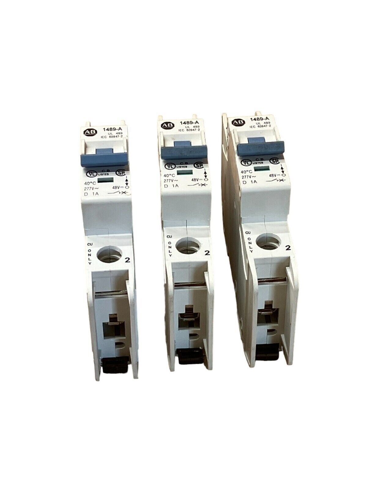 Allen Bradley 1489-A1D010 /A 1 Pole Circuit Breaker 1A (lot of 3)
