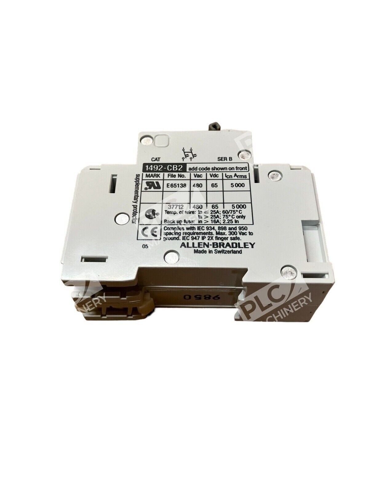 Allen Bradley 1492-CB2H500 /B 2 Pole Circuit Breaker 50A - Image 5