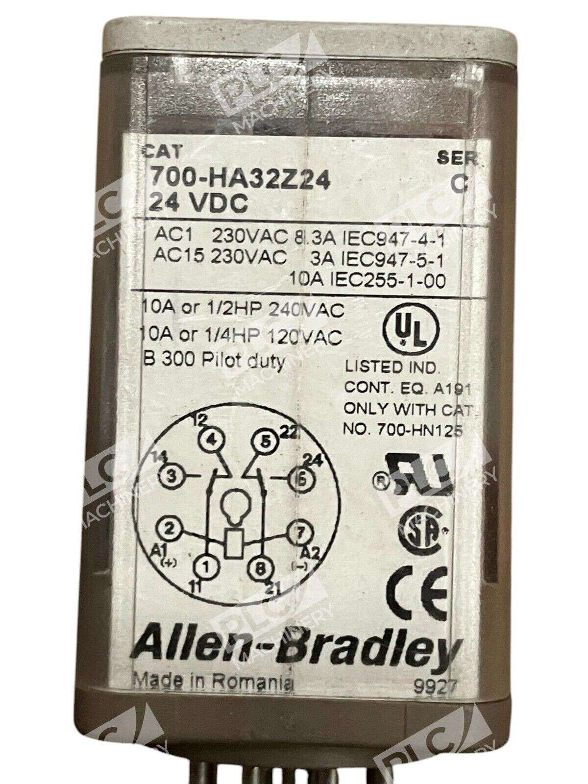 Allen Bradley 24VDC 10A IEC255-1-00 Relay 700-HA32Z24 /C - Image 3