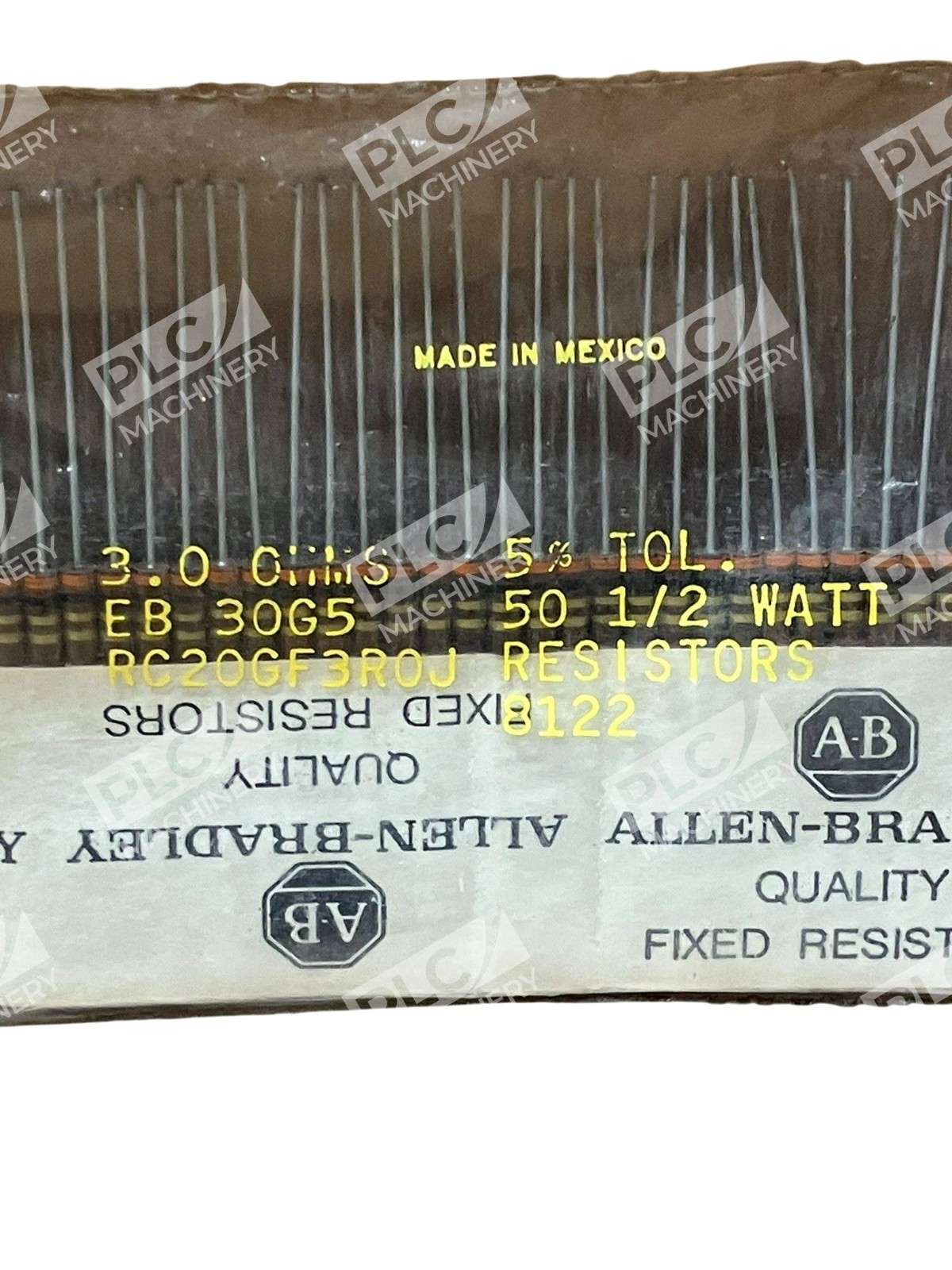 Allen-Bradley 3Ω 1/2W 5% Carbon Composition Resistor RC20GF3R0J Lots of 50 - Image 3