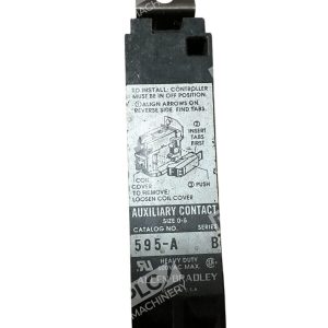 Allen Bradley 600VAC Size 0-5 Side Mount Auxiliary Contact 595-A /B