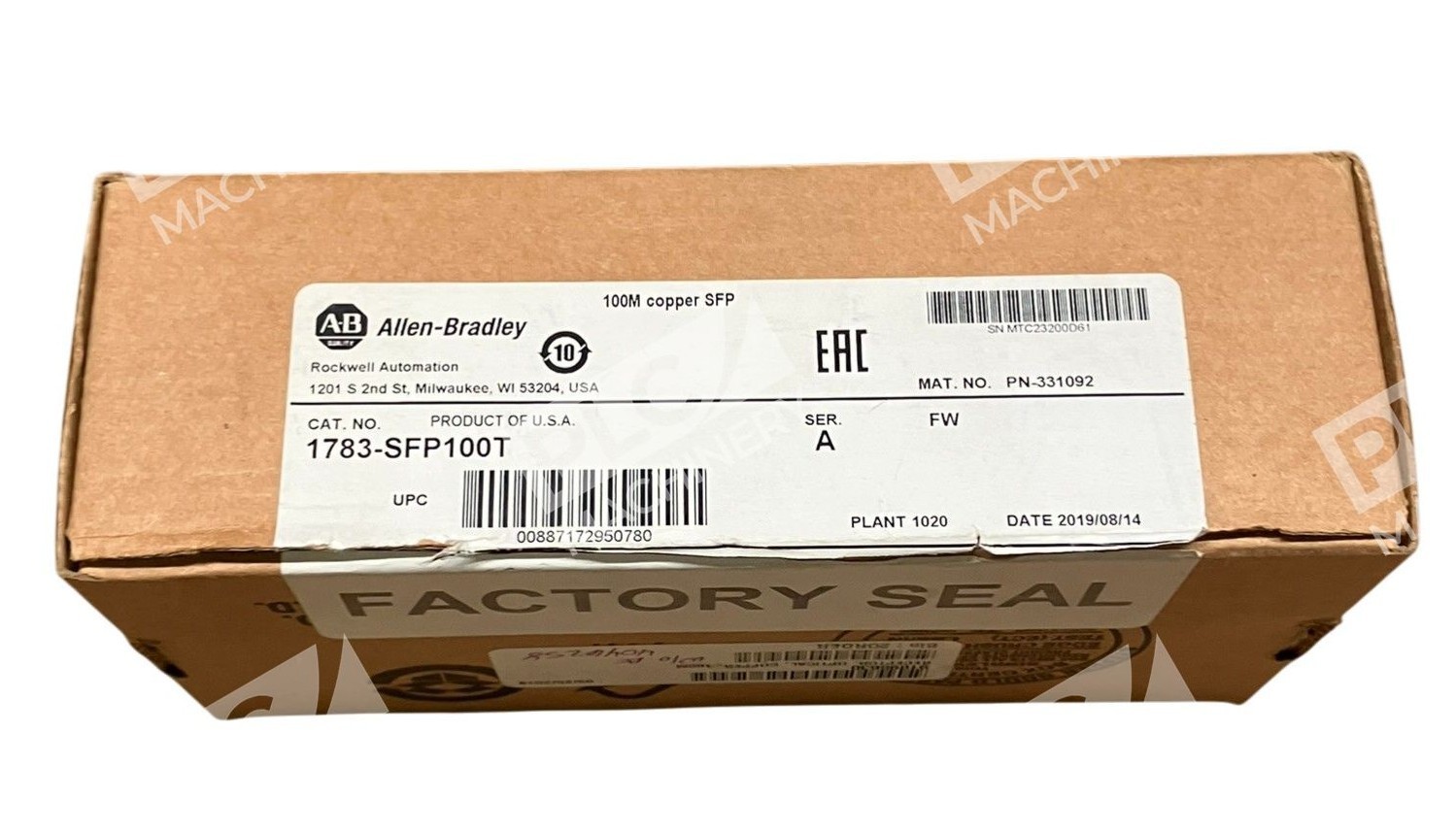 Allen Bradley AB 100M Copper SFP 1783-SFP100T /A