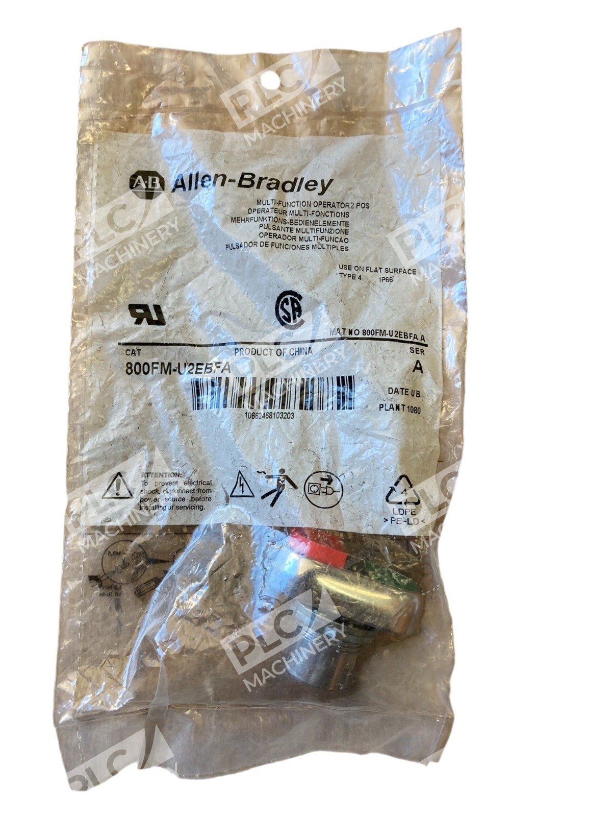 Allen Bradley AB 2 Position Multi-Function Operator 800FM-U2EBFA /A