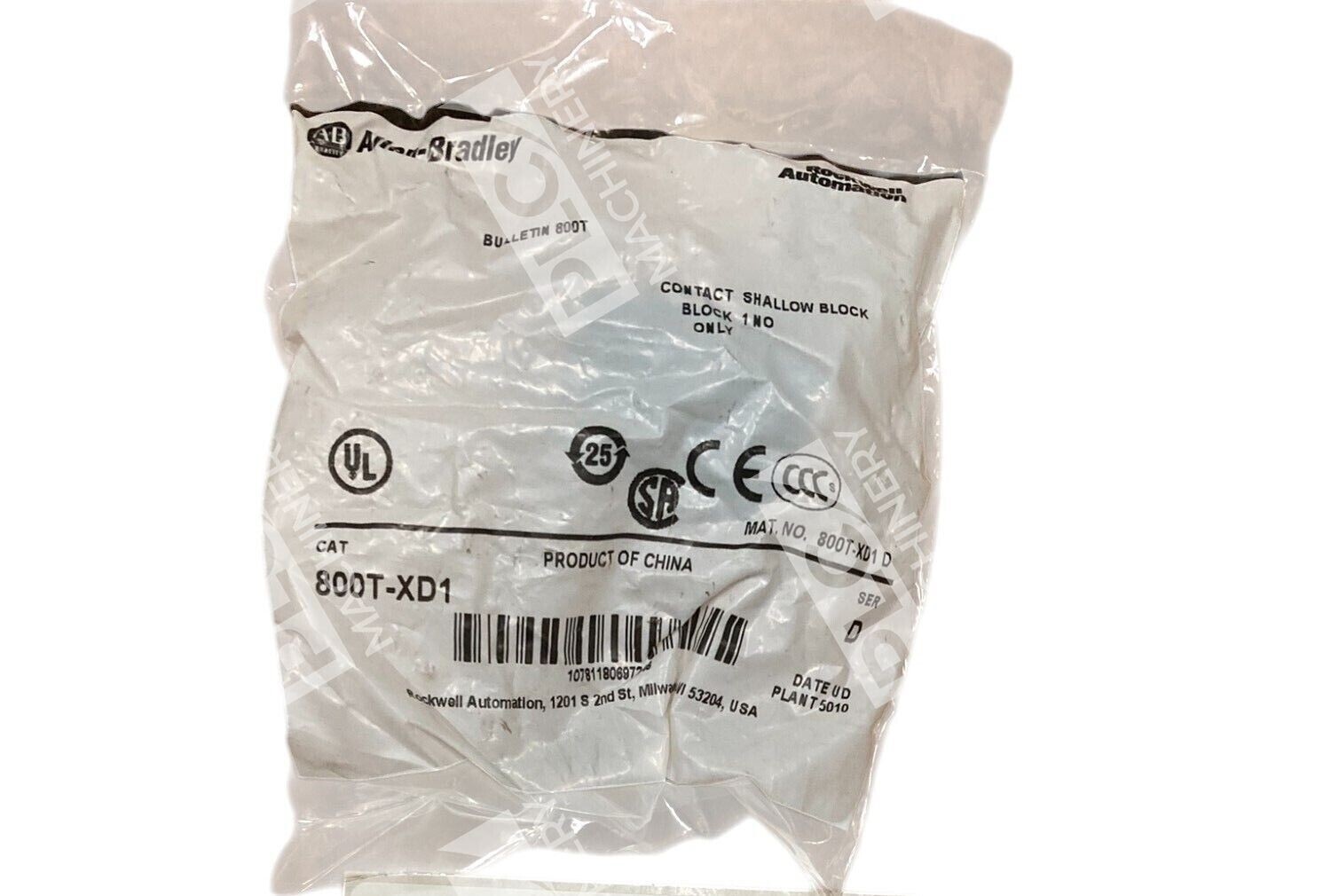 Allen Bradley Contact Shallow Block 800T-XD1 /D