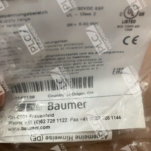 Baumer 8mm Sensing Distance Inductive Proximity Switch IFFM 20P17A3S35L 226658421914