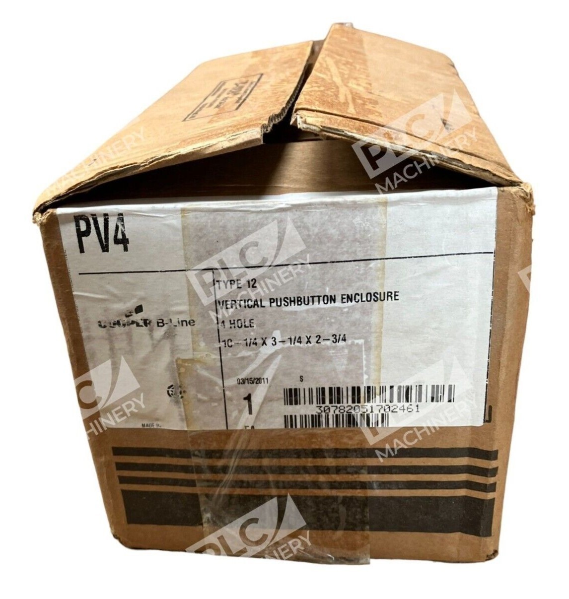 Cooper B-Line PV4 New Type 12 Vertical Pushbutton Enclosure 4 Hole