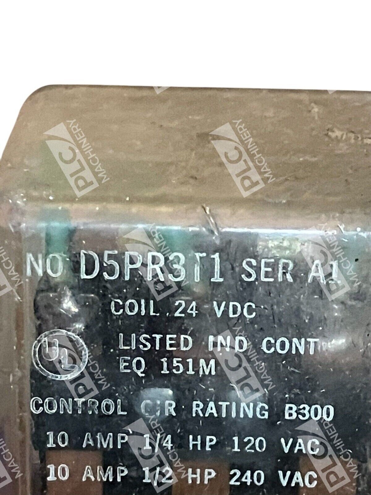 Cutler Hammer 24VDC 8438 Relay D5PR3T1 /A1 - Image 4