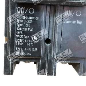 Cutler Hammer C280 HACR 2 Pole 80A Circuit Breaker BR280 226906750634