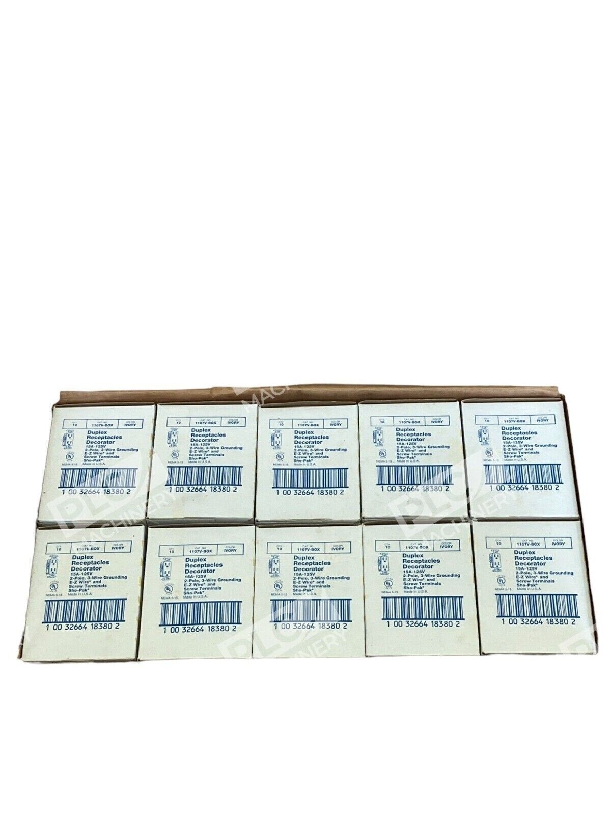 Eagle 1107V-BOX Duplex Receptacles Decorator 2-Pole 3-Wire Grounding (Box of 10) - Image 3