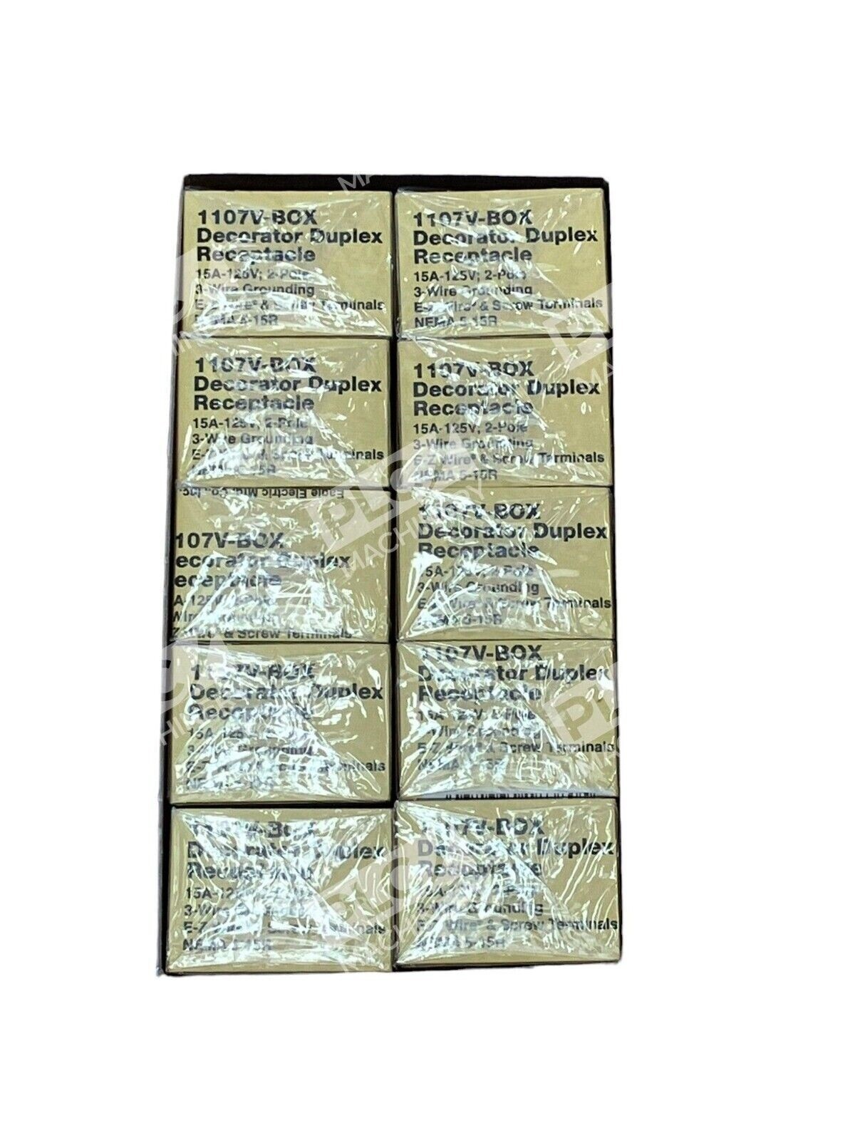 Eagle 1107V-BOX Duplex Receptacles Decorator 2-Pole 3-Wire Grounding (Box of 10) - Image 5