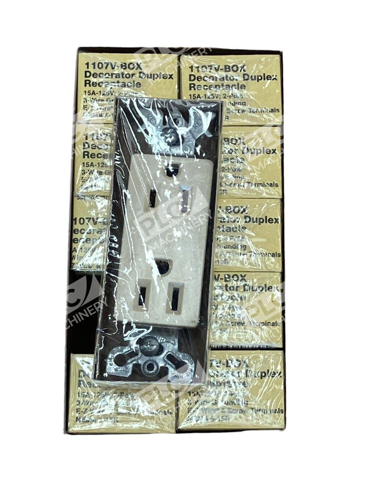 Eagle 1107V-BOX Duplex Receptacles Decorator 2-Pole 3-Wire Grounding (Box of 10) - Image 7