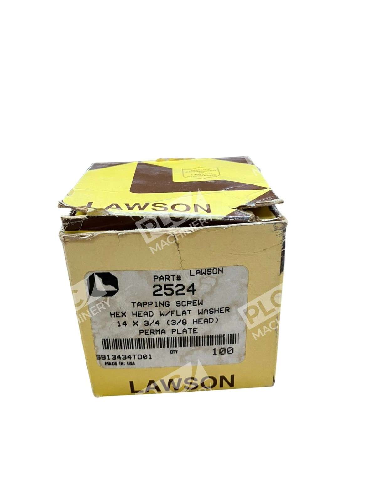 Lawson 2524 1/4-20 x 3/4 Hex Head Tapping Screws w/ Washer One Box of 100