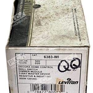 Leviton 500W 120VAC 3-Way Dimmer Module Wall Switch 6383-WI