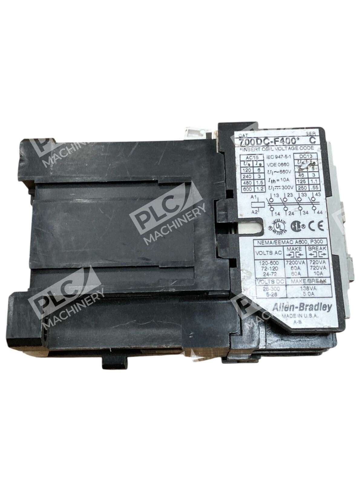 Lot of 8 Allen-Bradley 700DC-F400 *C Contactor Multi-Voltage Rated AC/DC - Image 5