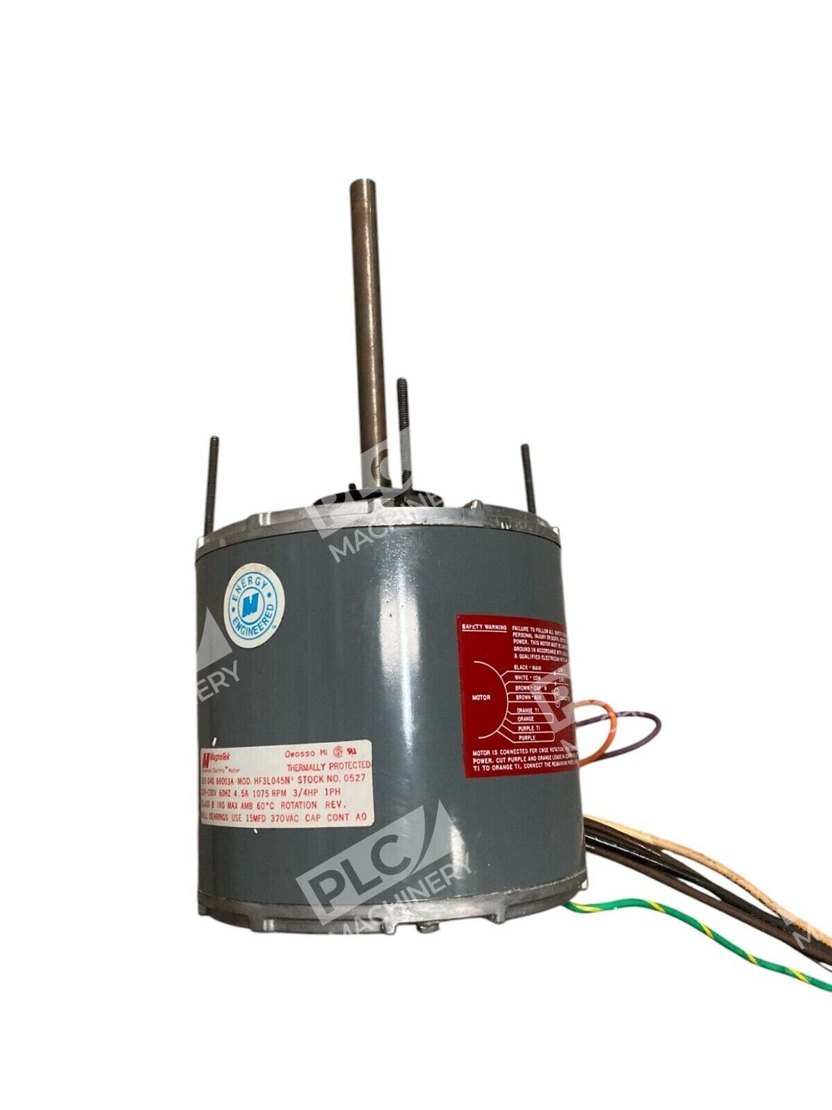 Magnetek 0527 Ser04G 66003A 4.5A 1075RPM 3/4HP Universal Electric Motor HF3L045N