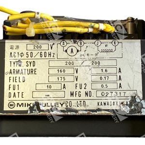 Miki Pulley Control Power Unit SYD P 200V 5060Hz 10A 227028635684