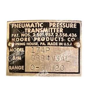 Moore Products 8884N3AL 0 5 H20 Pneumatic Pressure Transmitter 174P 226466677154