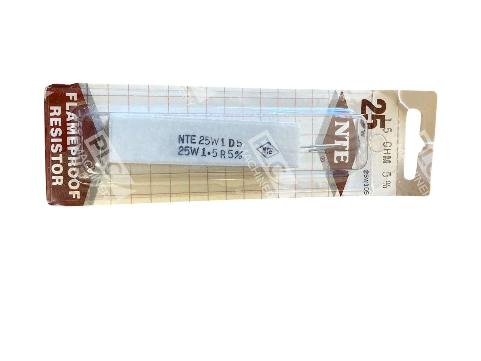 NTE NTE25W1D5 Flameproof Wirewound Ceramic Power Resistor 1.5Ω 25W 5% Lots of 9 - Image 3
