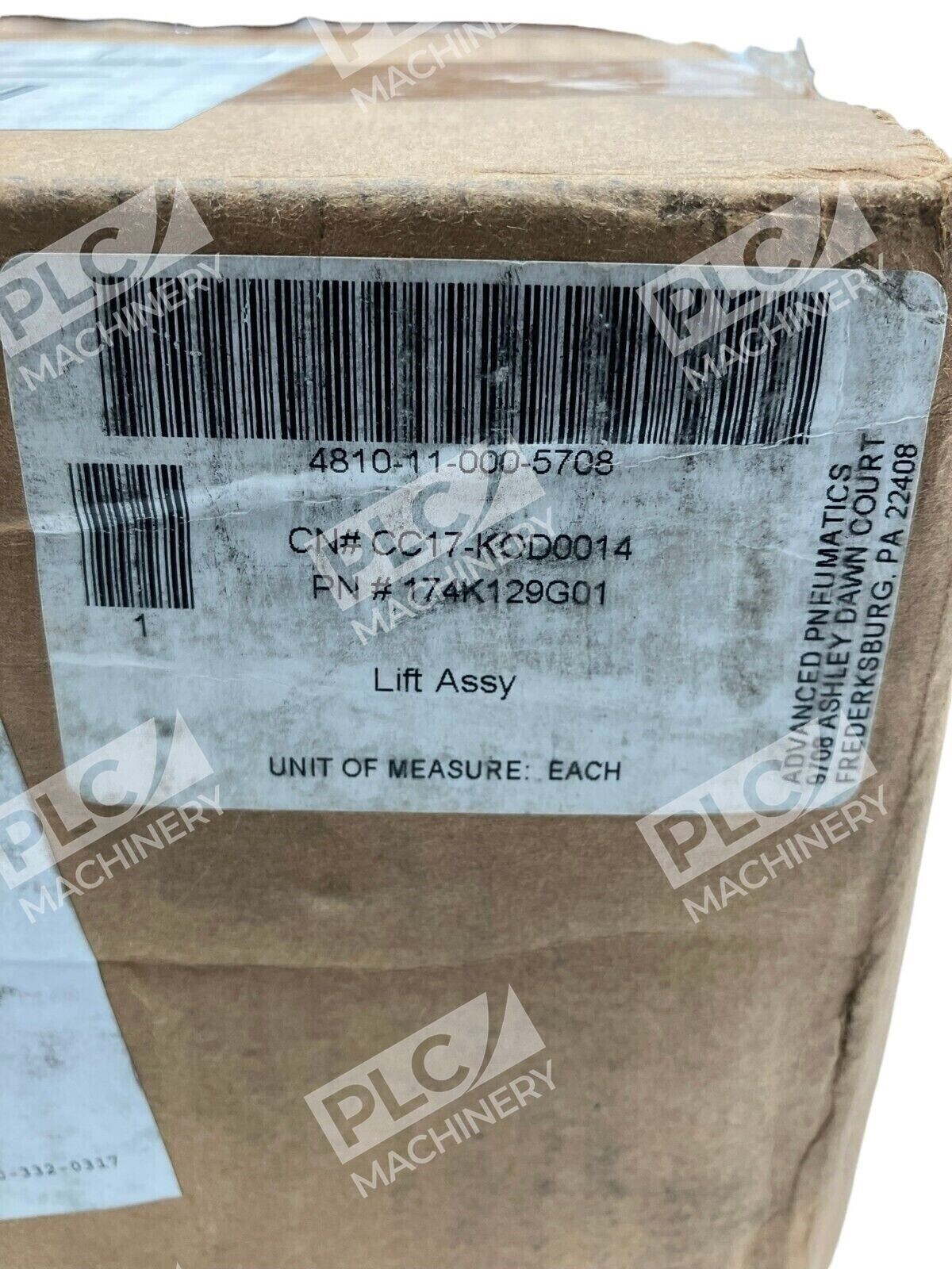 PHD ML305559-REV-D 174K129G01 Pneumatic Lift Assembly with 45A-AA1-DDAJ-1KA NEW - Image 10