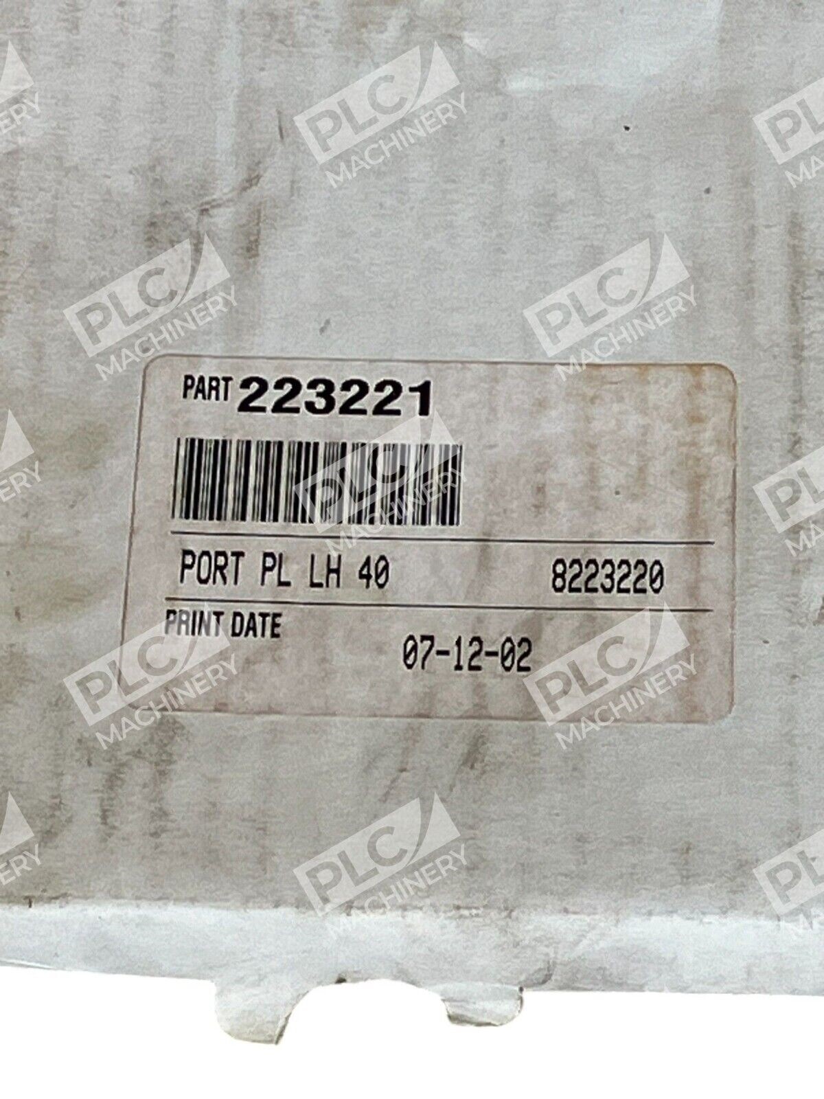 Port Plate LH40 8223220 Part Number 223221 - Image 3