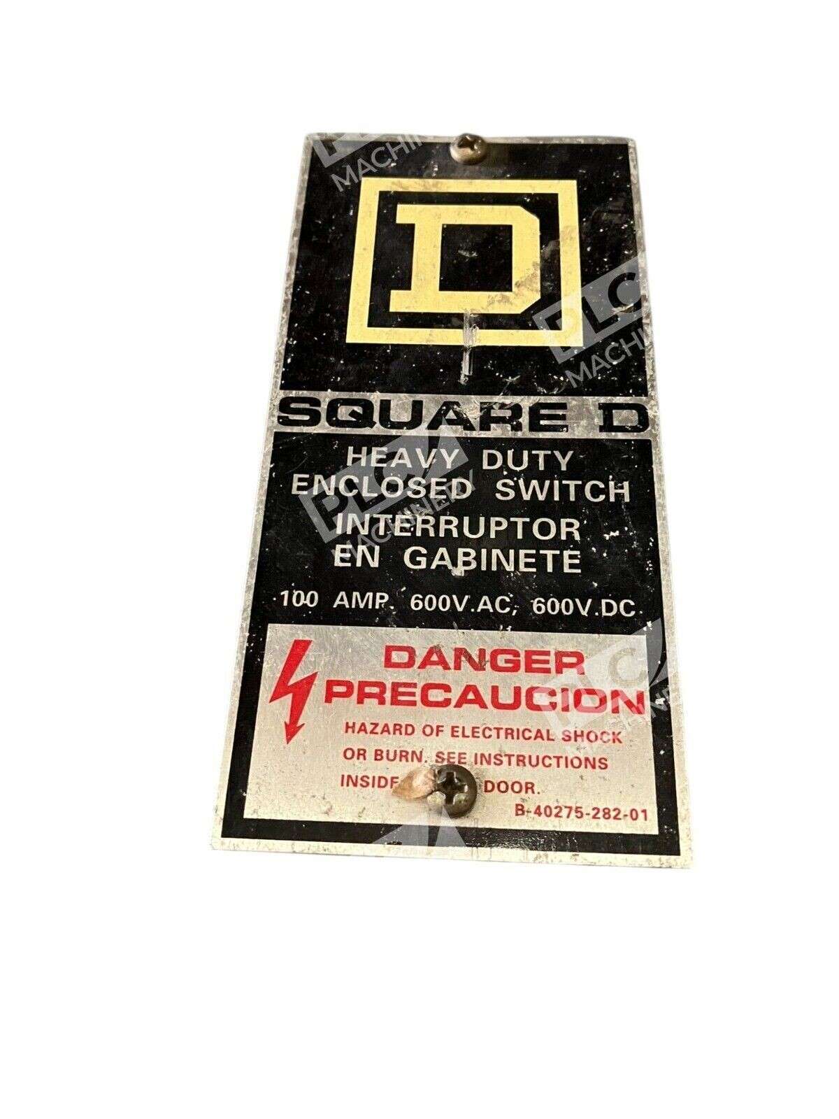 Square D 100A Safety Switch Type 1 Enclosure HU363 F1 100 - Image 3