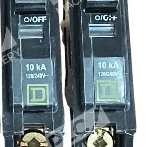 Square D 20A 10kA 120/240V 1 Pole Unit Circuit Breaker QO120 (lot of 2)
