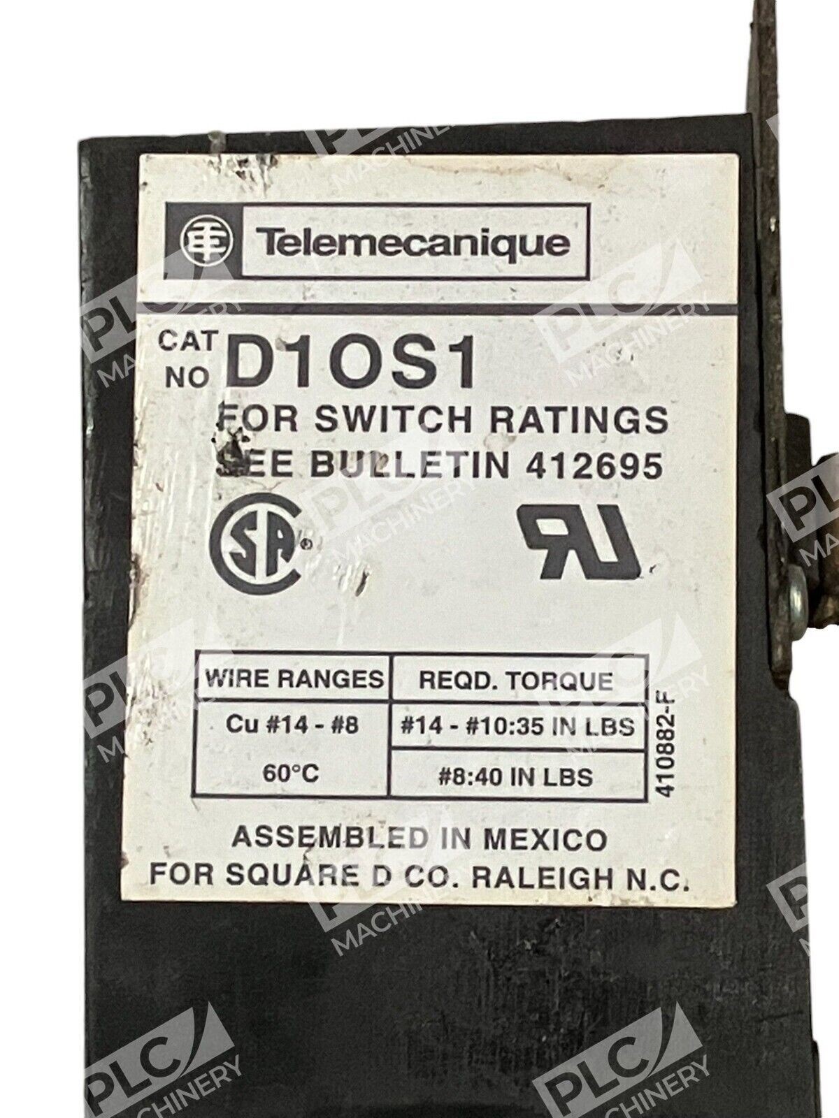 Telemecanique Disconnect Switch D1OS1 - Image 3