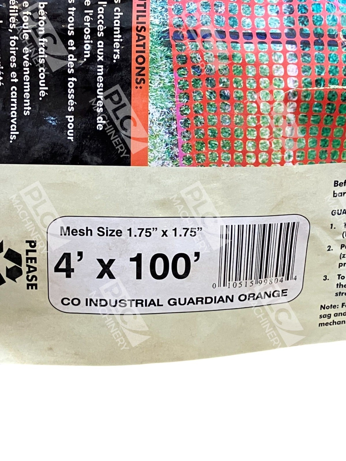 Tenax Landware 1.75"x1.75" CO Industrial Guardian Orange Barrier 4'x100' - Image 4