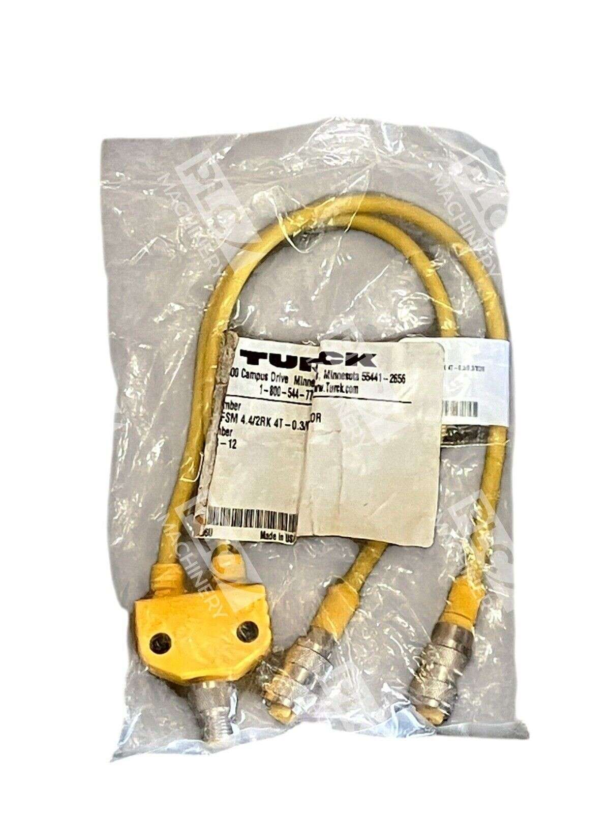 Turck .3M 2-Branch Splitter Cordset VB2-FSM4.4/2RK4T-0.3/0.3/X0R
