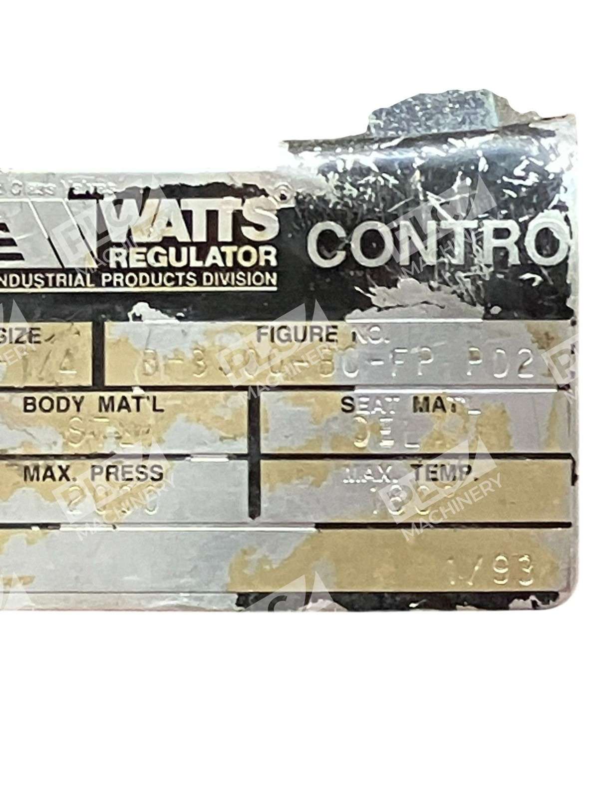 Watts Regulator B-3000-BC-FP-PD2 Valve Control - Image 9