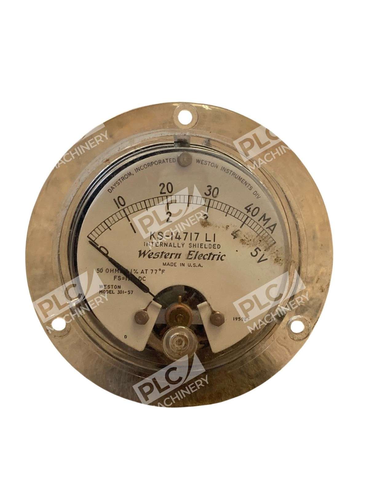 Western Electric KS-14717-L1 DC Ammeter 301-57 Panel Mount Meter