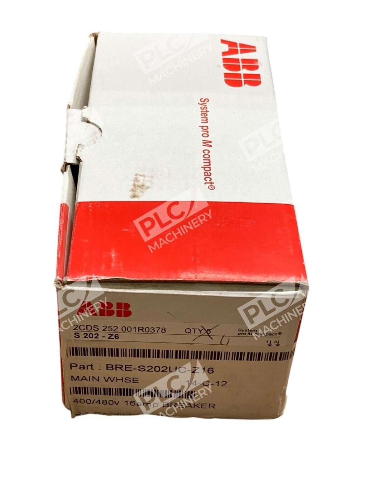 ABB S 202-Z6 400/480V 16A Circuit Breaker 2CDS 252 001R0378 (Box of 4)