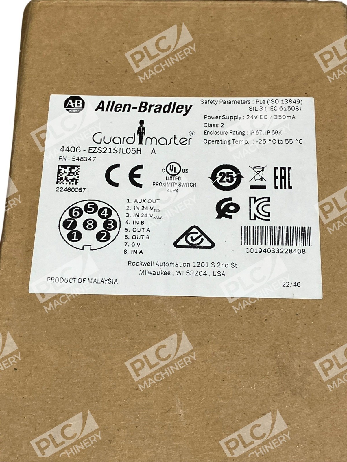 Allen Bradley AB 24VDC 350mA Guardmaster 440G-EZS21STL05H /A - Image 3