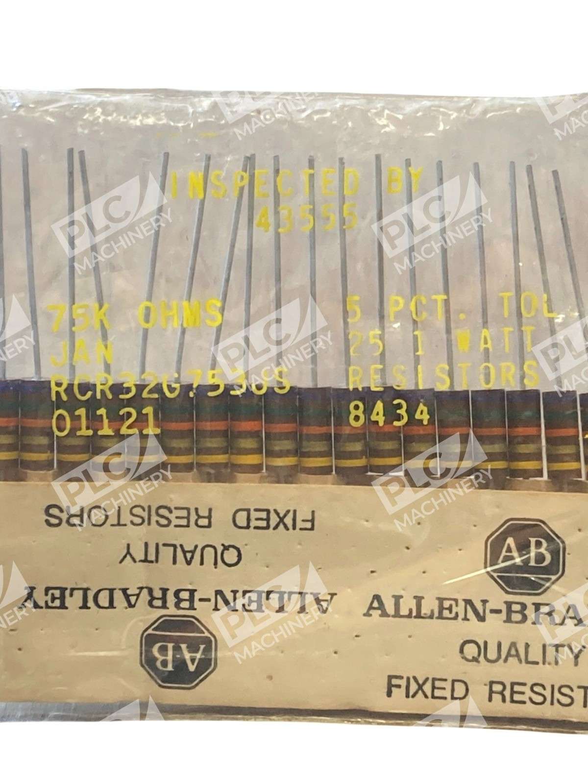 Allen-Bradley RCR32G753JS Carbon Composition Resistor 75KΩ 1W ±5% - Image 3