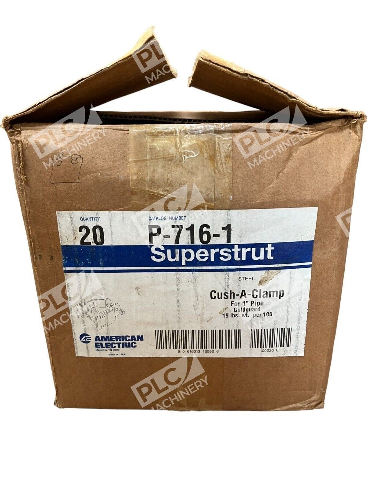 American Electric P-716-1 Cush-A-Clamp Superstrut (Box of 20)