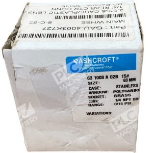 Ashcroft 0 15PSI 14NPT Pressure Gauge 63 1008 A 02B 15